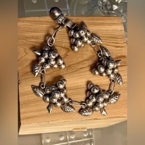 Vintage Silver Grape Cluster Bracelet